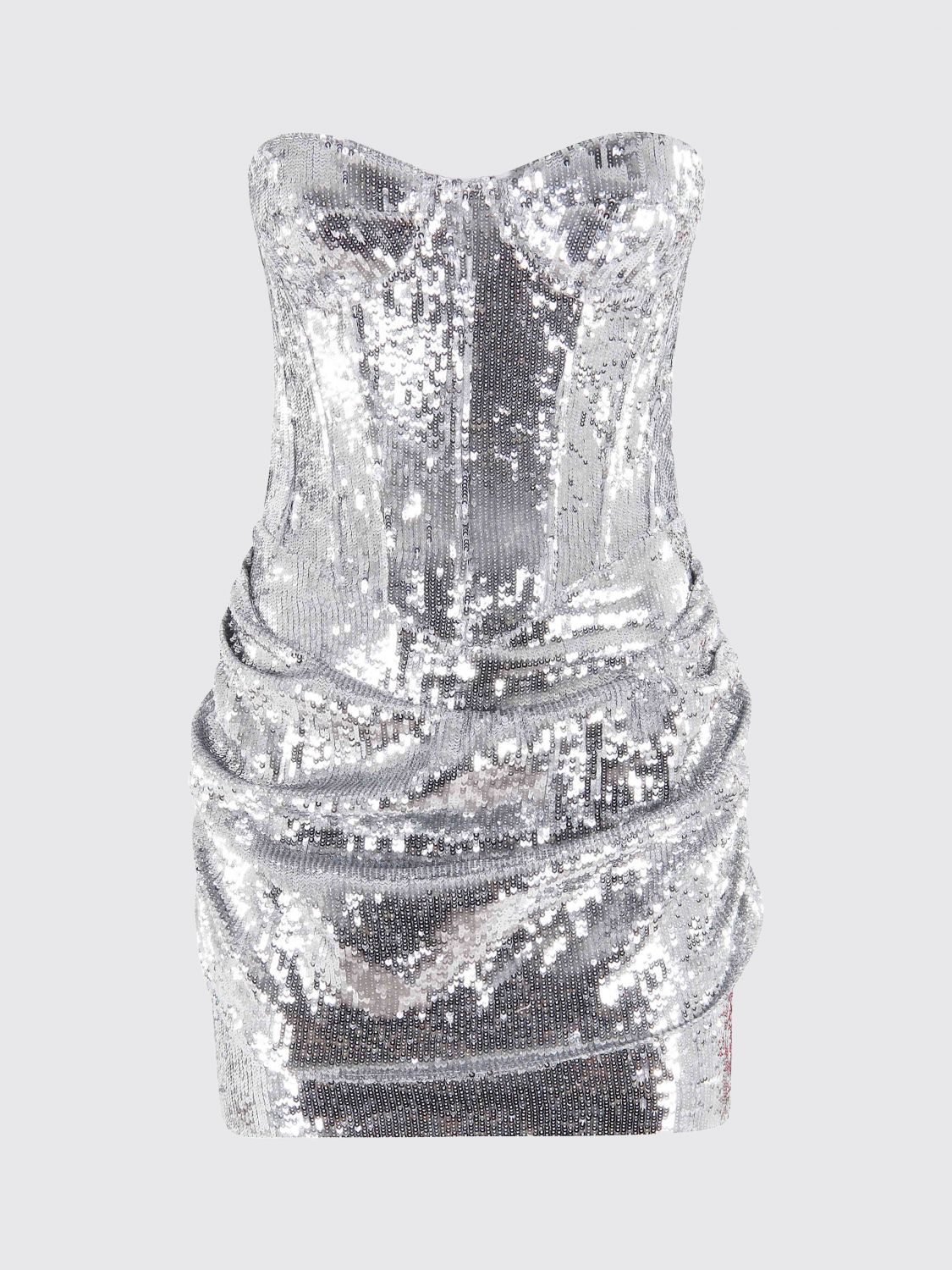 The New Arrivals Dress  Woman Color Silver In Metallic