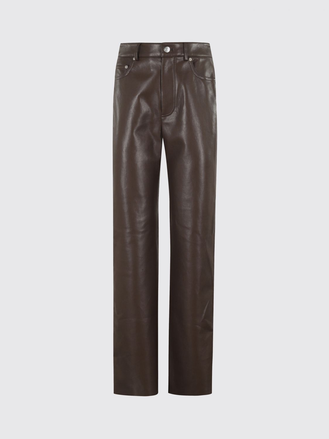 Nanushka Brown Seldes Regenerated Leather Trousers In Brown