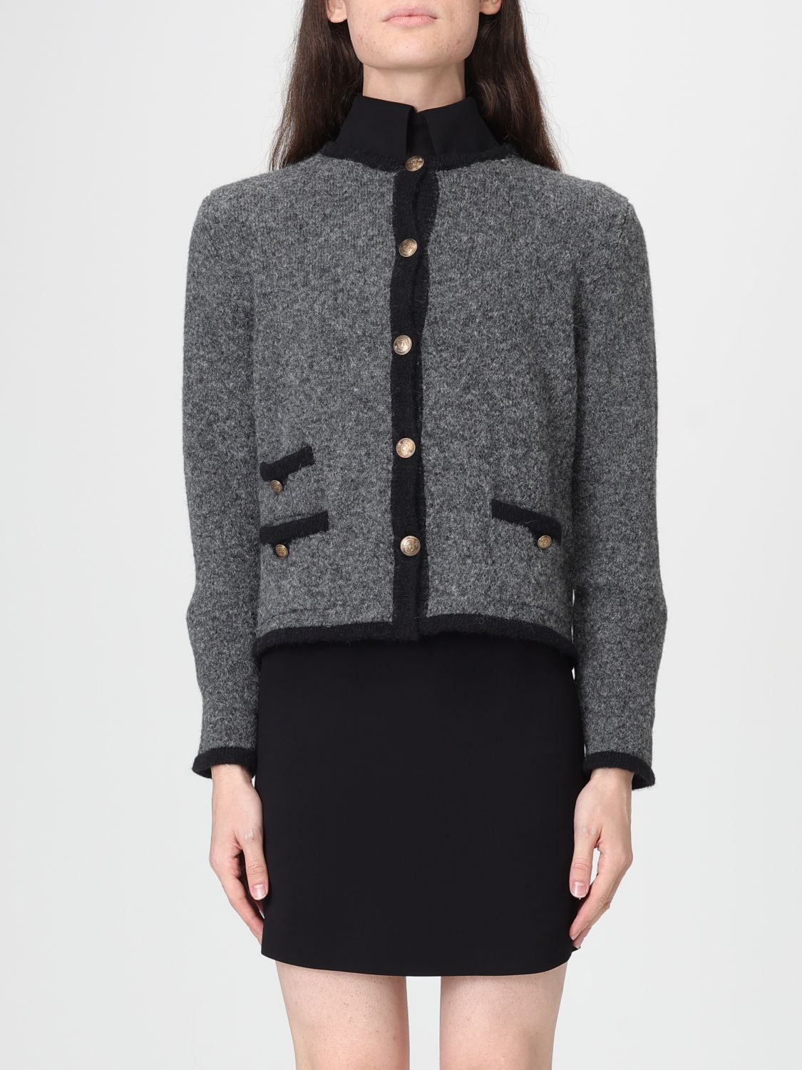 Semicouture Grey 'dulcinea' Cardigan In Gray