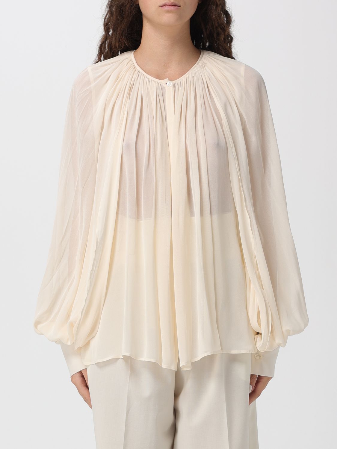 Semicouture Translucent Blouse In White