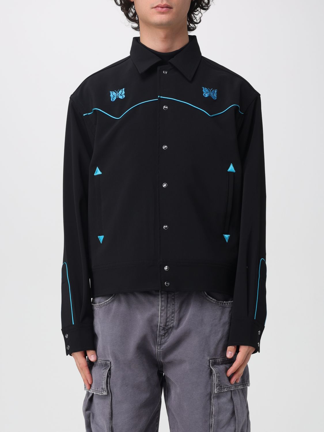 Needles Orvershirt Jacket Western Details In Black
