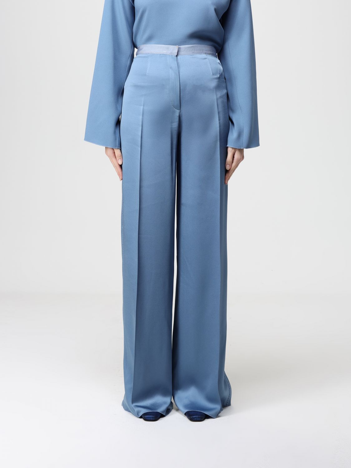 Forte Forte Pants Woman Color Sky Blue In Blue