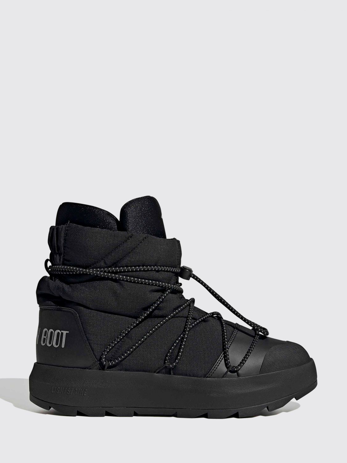 Adidas Originals X Moon Boot Quilted Lace-up Ace Boots In Black
