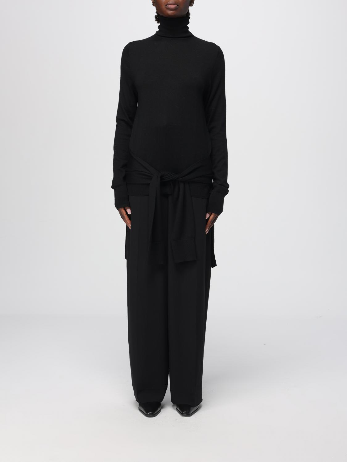 Totême Toteme Asymmetrical Turtleneck In Black