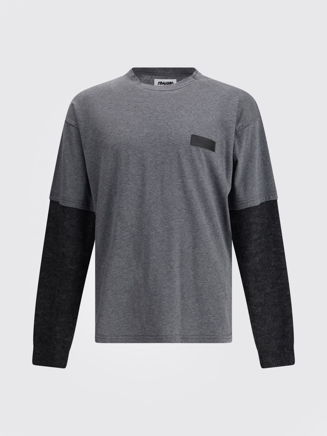 Magliano Double-sleeved Cotton Trauma T-shirt In Gray