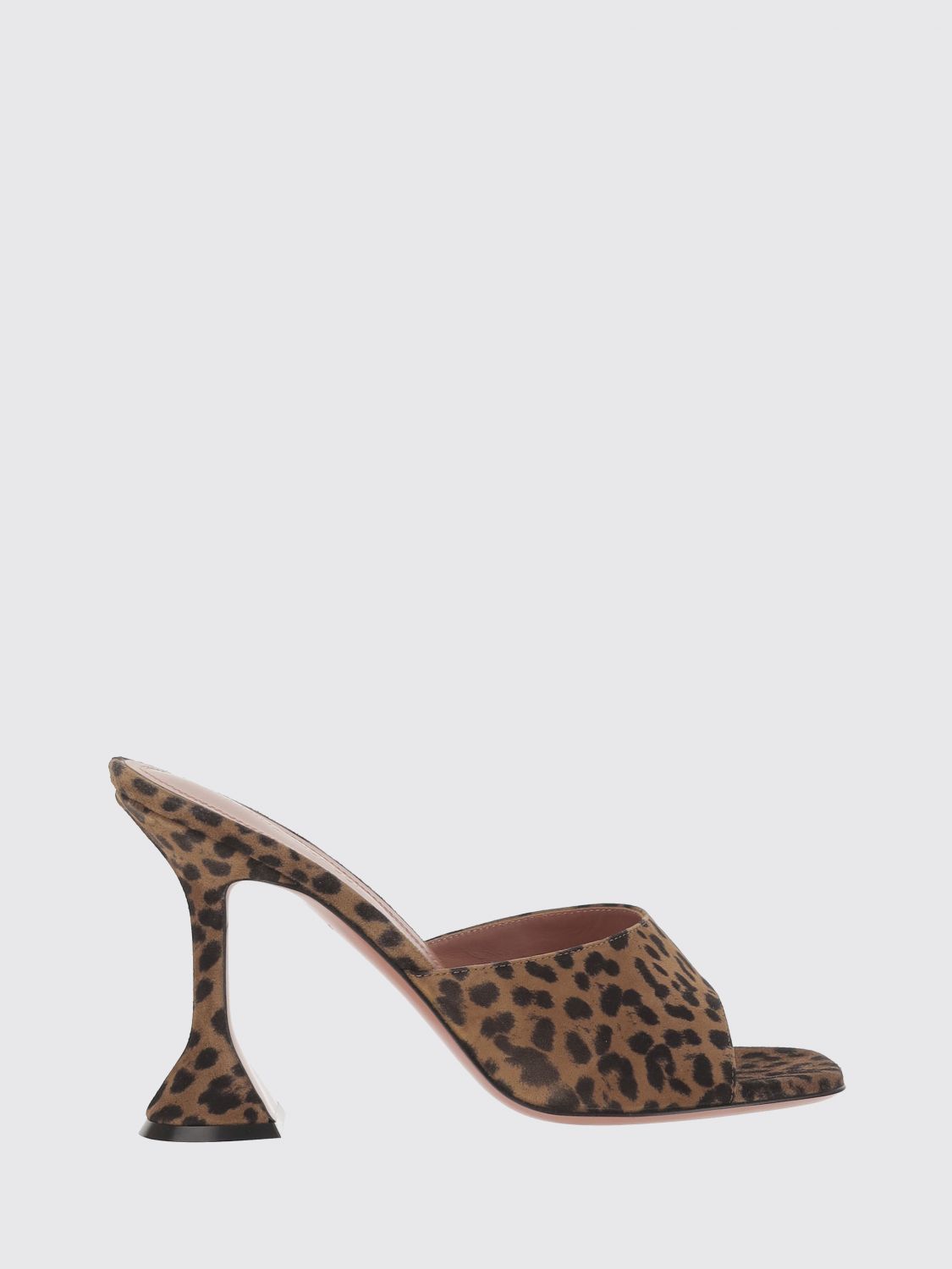 Amina Muaddi Square-toe High-heeled Sandals In Brown