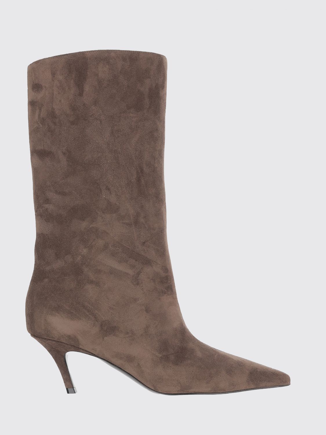 Amina Muaddi Women Brown Pointed-toe Boots, 7 Luxury Boots For Women Darveys In Brown