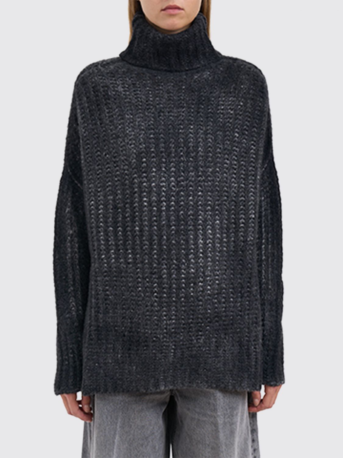 Avant Toi Cashmere High Neck Sweater In Gray