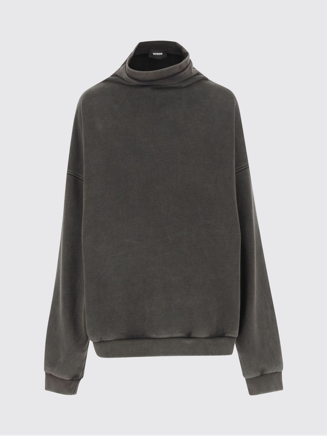 We11 Done Black Standard Logo Turtleneck In Brown