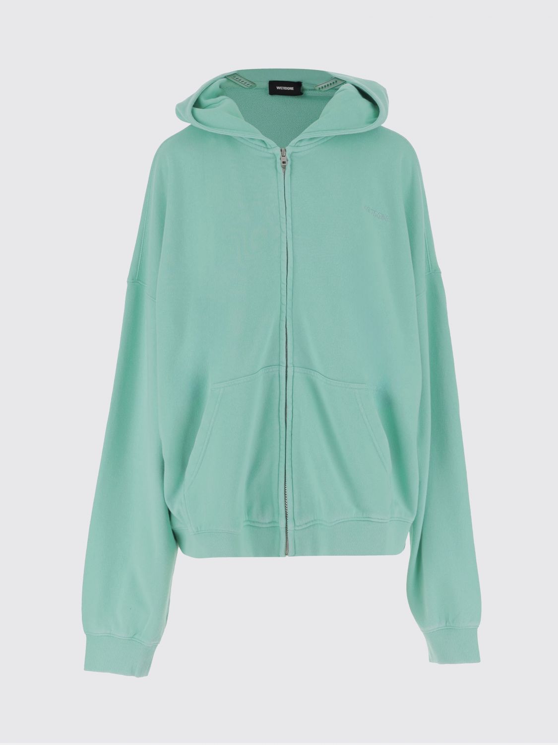 We11 Done Green Long Sleeves Logo Hoodie In Green