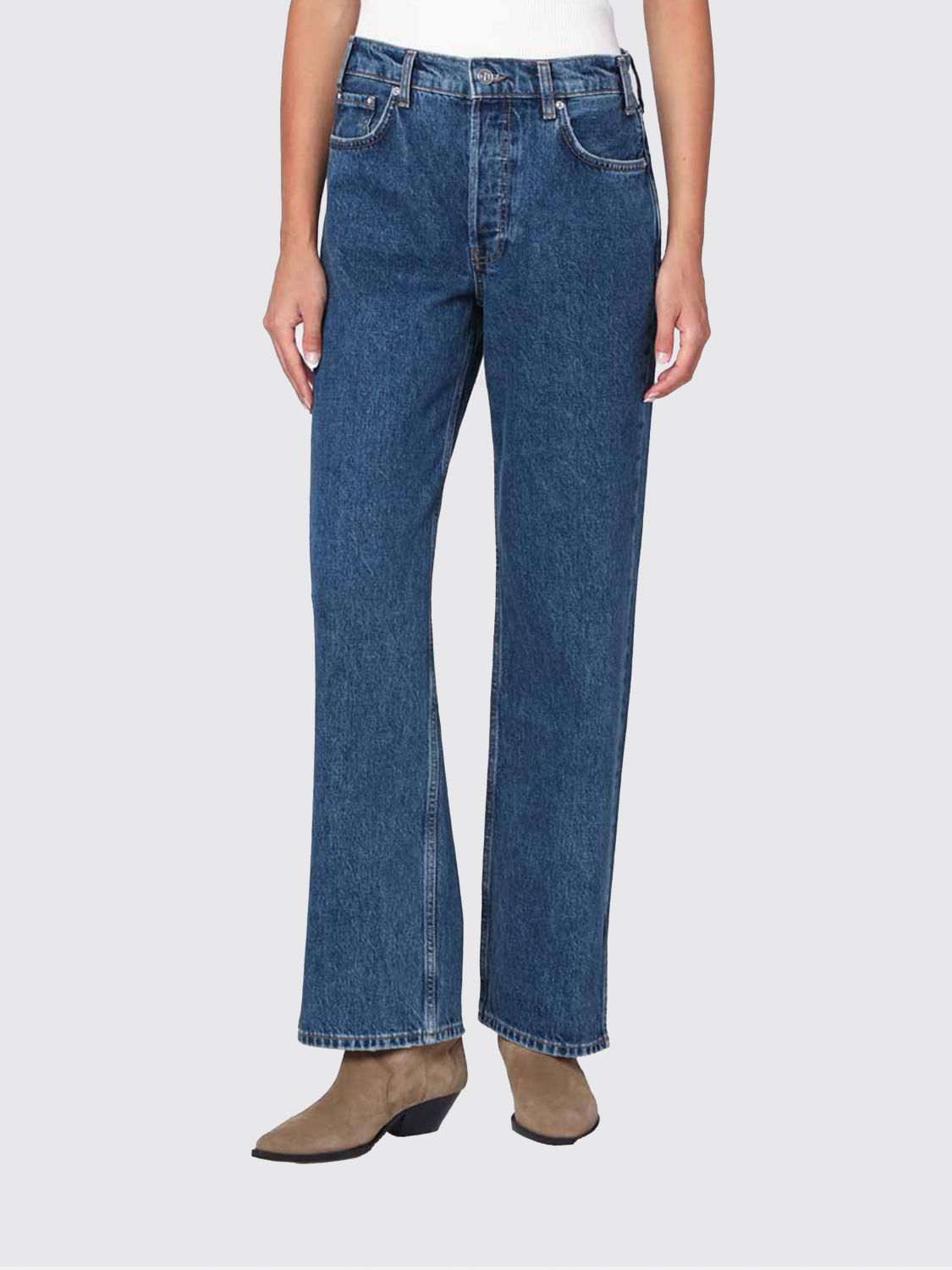 Anine Bing Roy 31 Jeans In Indigo Blue In Blue