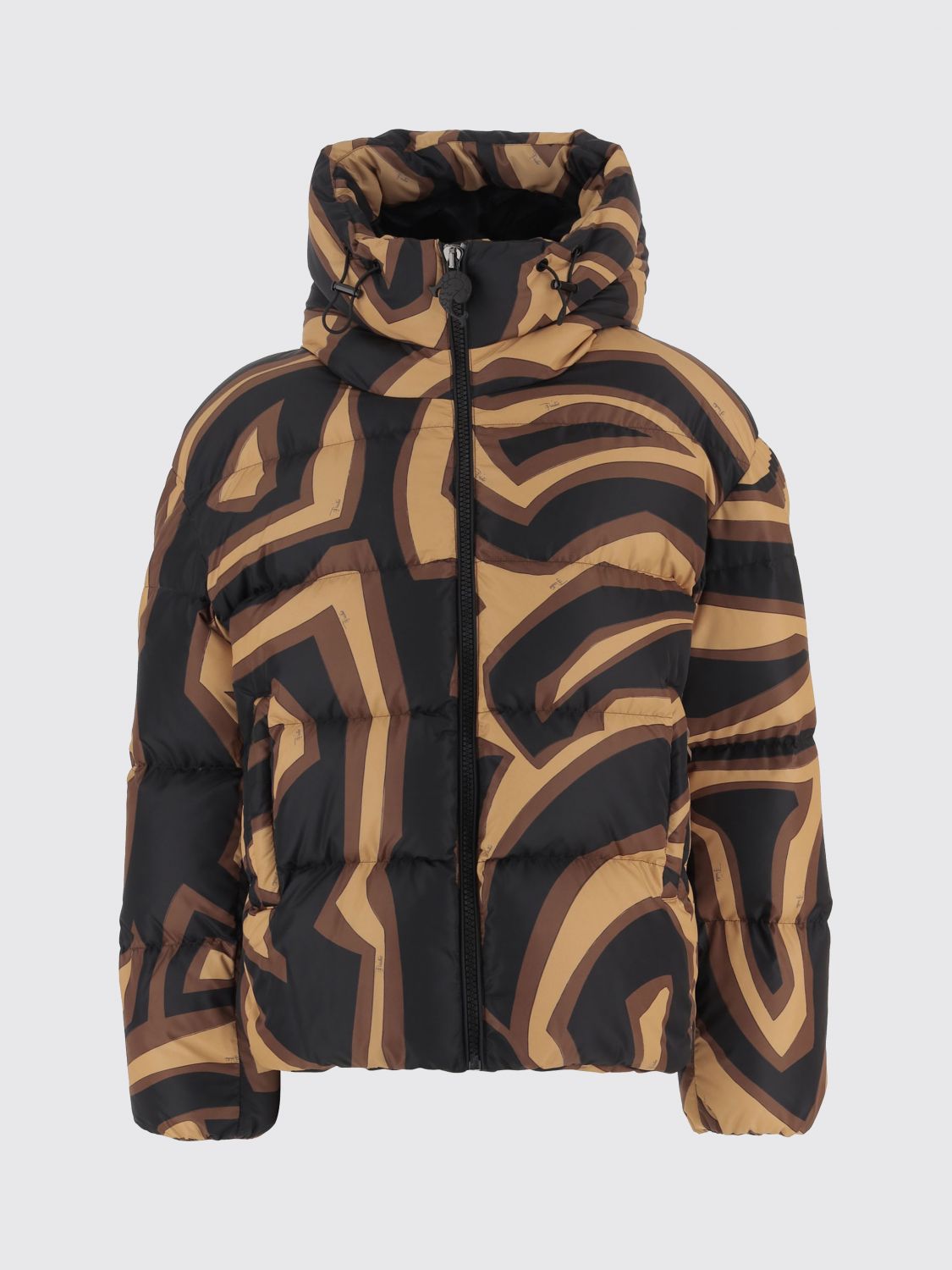 Pucci Printed Nylon Down Jacket In Multi