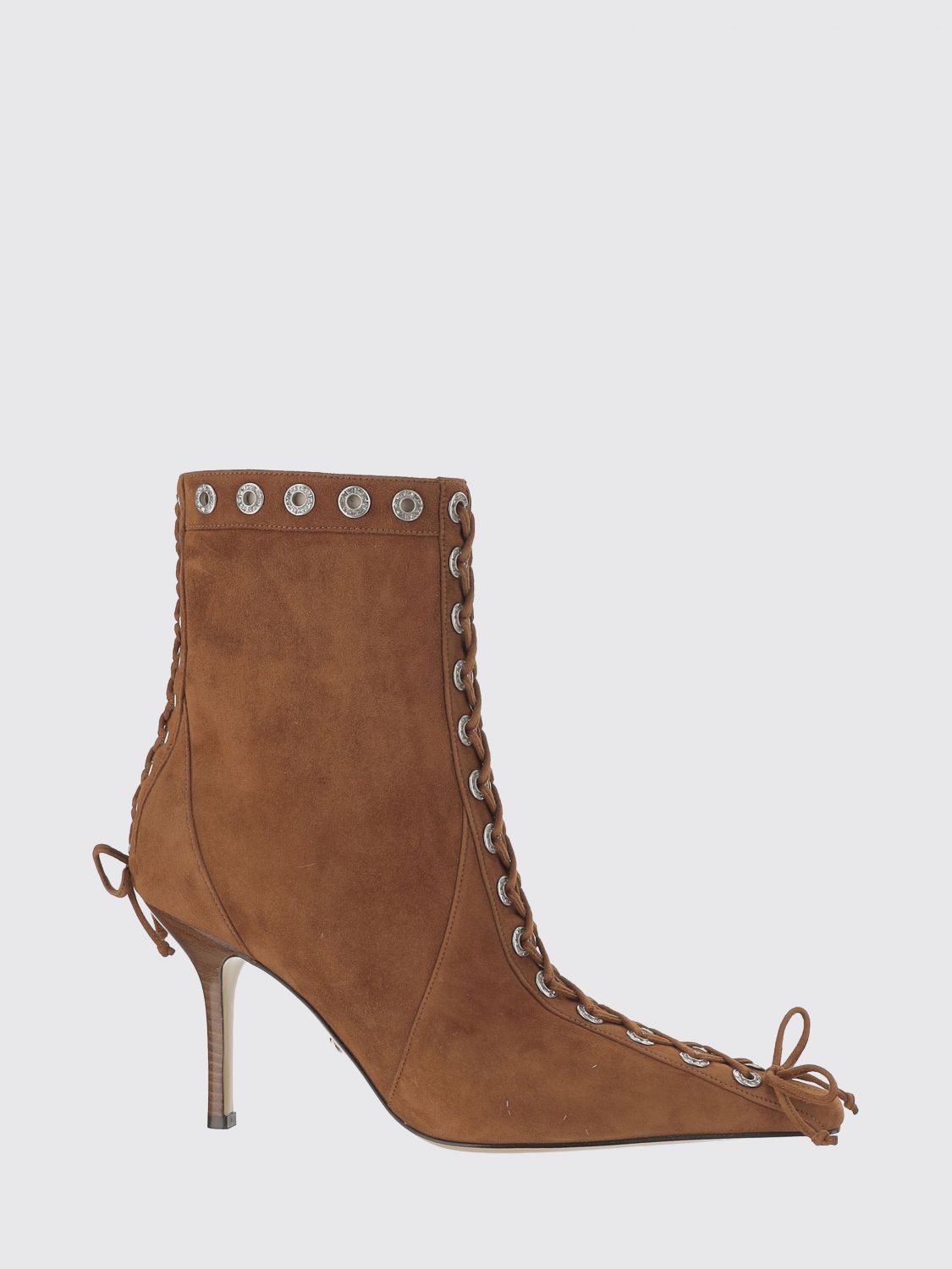 Mach&mach Leather Boots With Triangle Toe In Multi