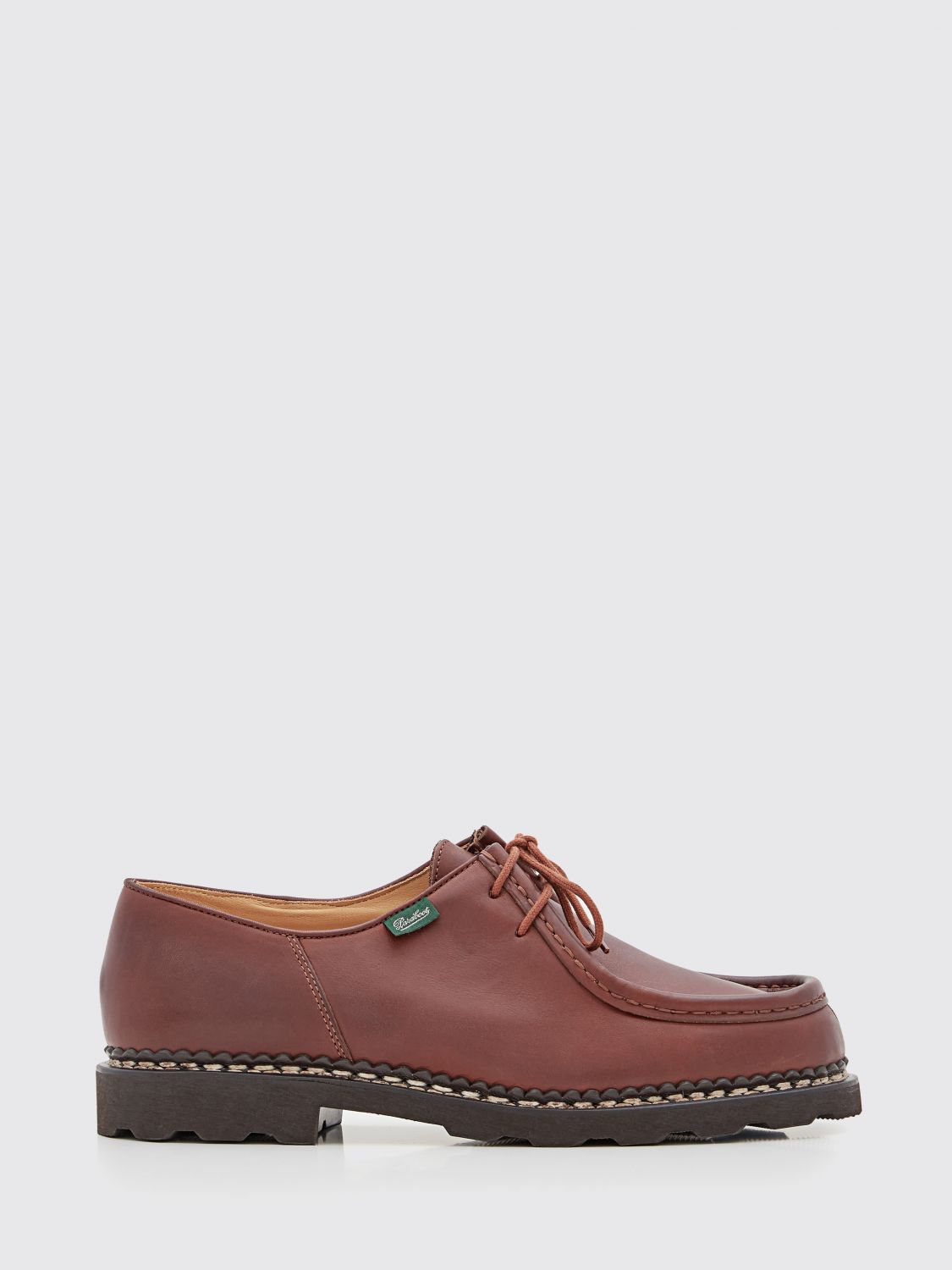 Paraboot Brown Leather Lace Up Shoes In Brown