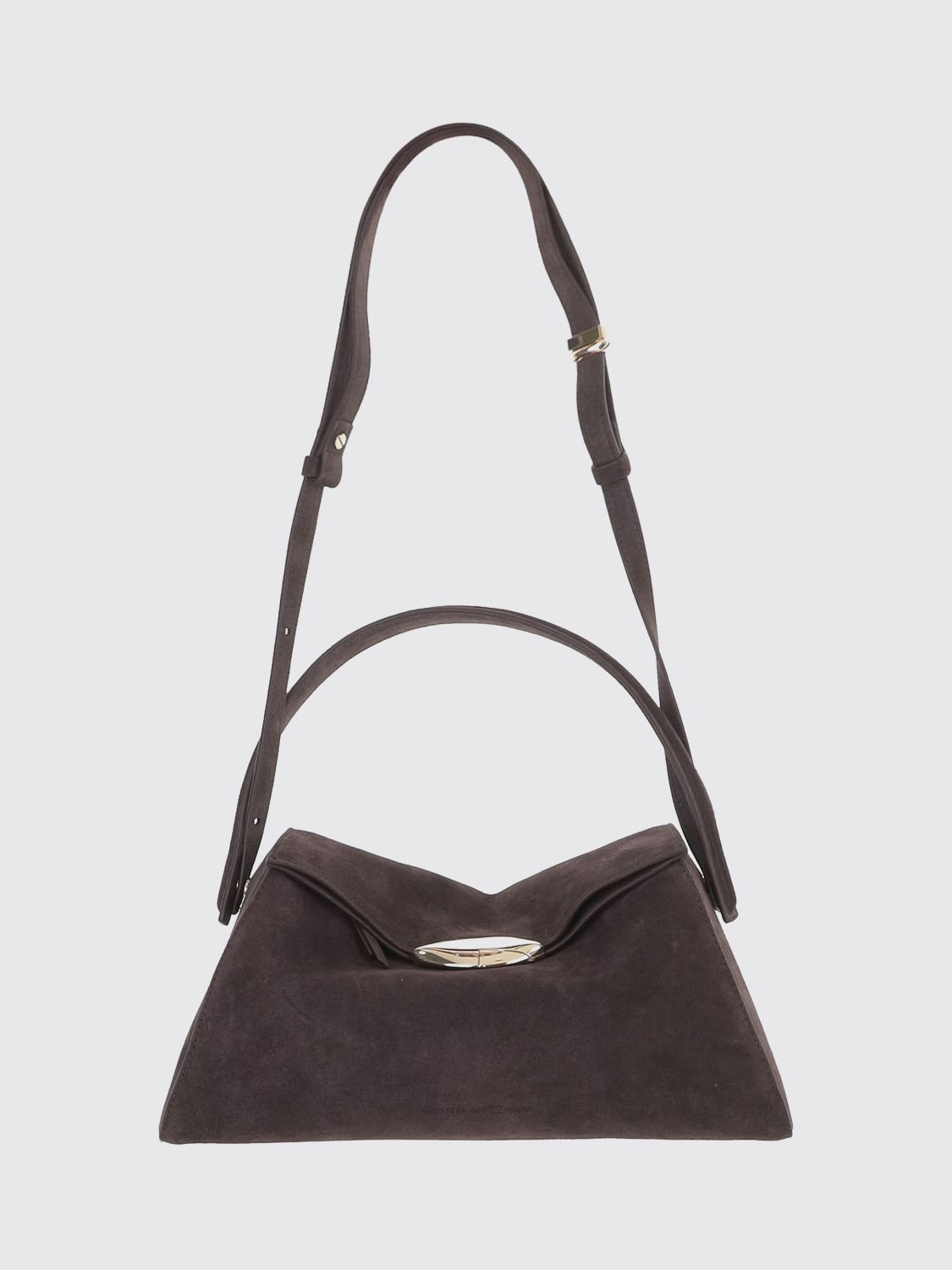 Benedetta Bruzziches Large Elif Suede Bag In Brown