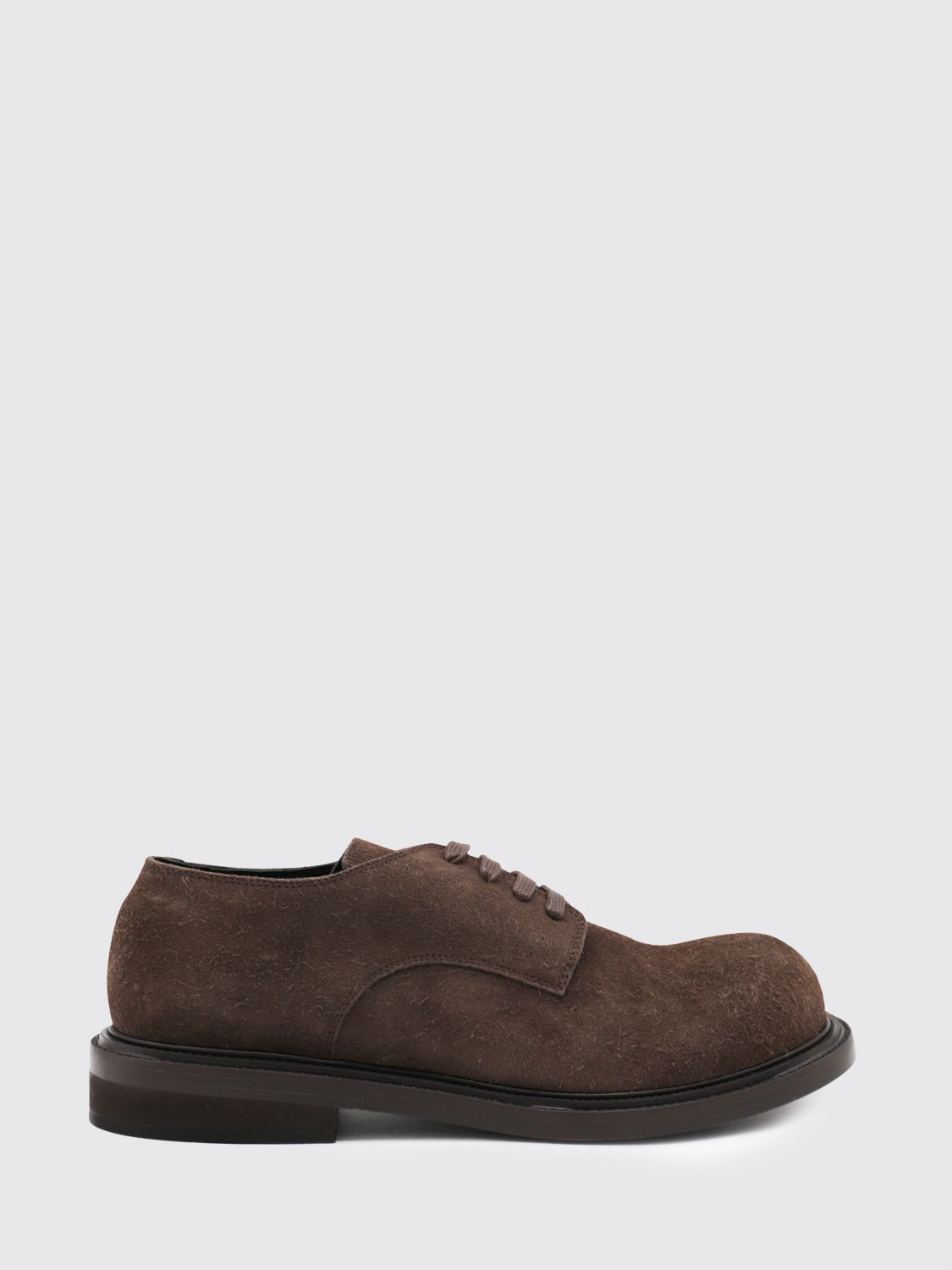 Moschino Lace-up Brogues Leather Sole In Brown