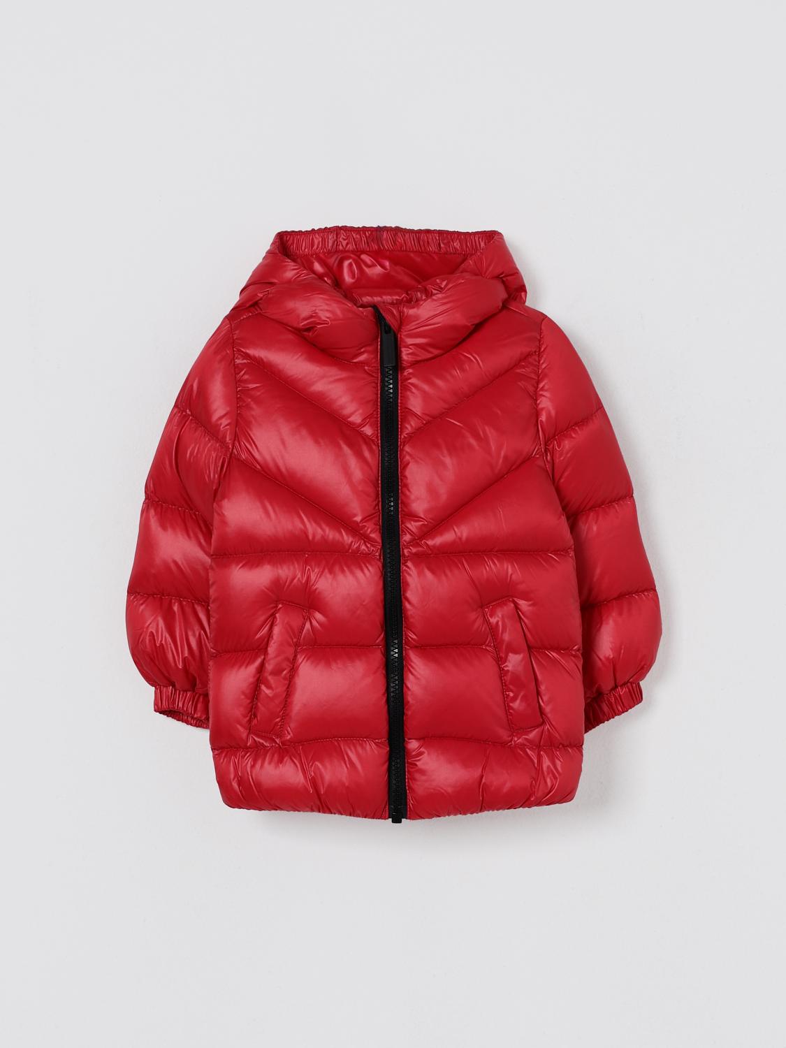 Colmar Red Down Jacket For Babykids With Logo In Red