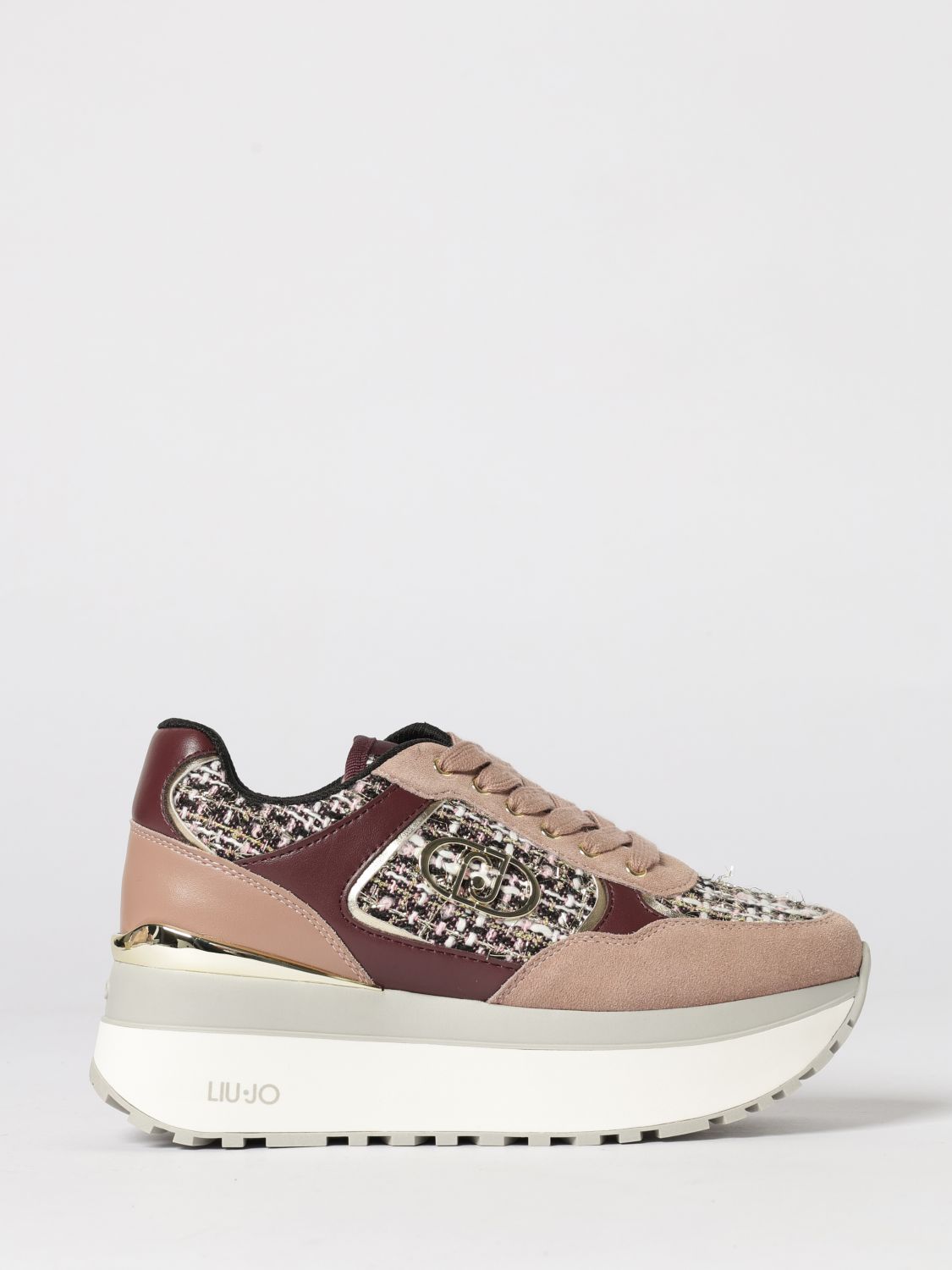Sneakers Maxi Wonder Plus 01 Liu Jo in camoscio e tweed