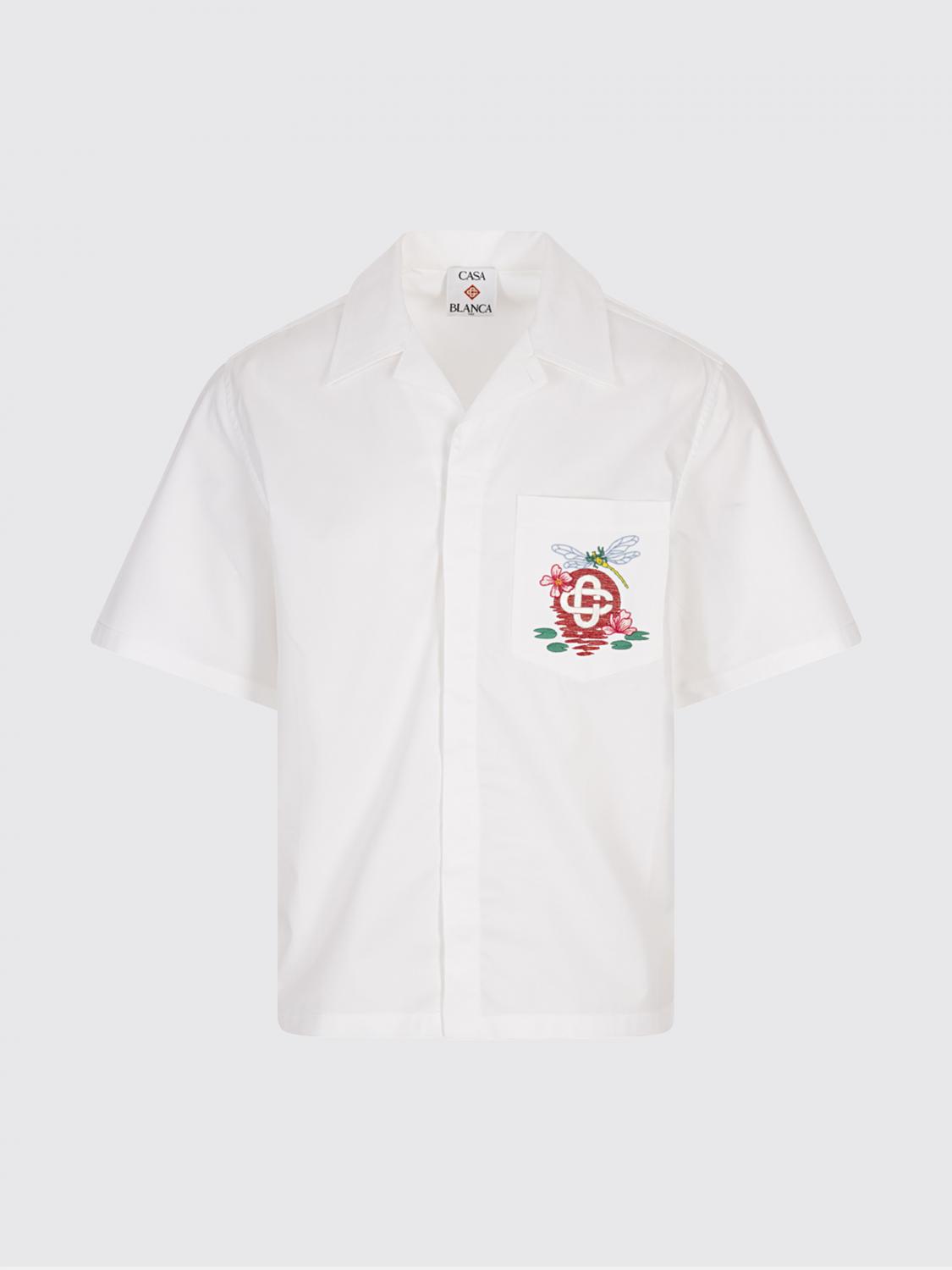 Casablanca Cuban Collar Shirt In White