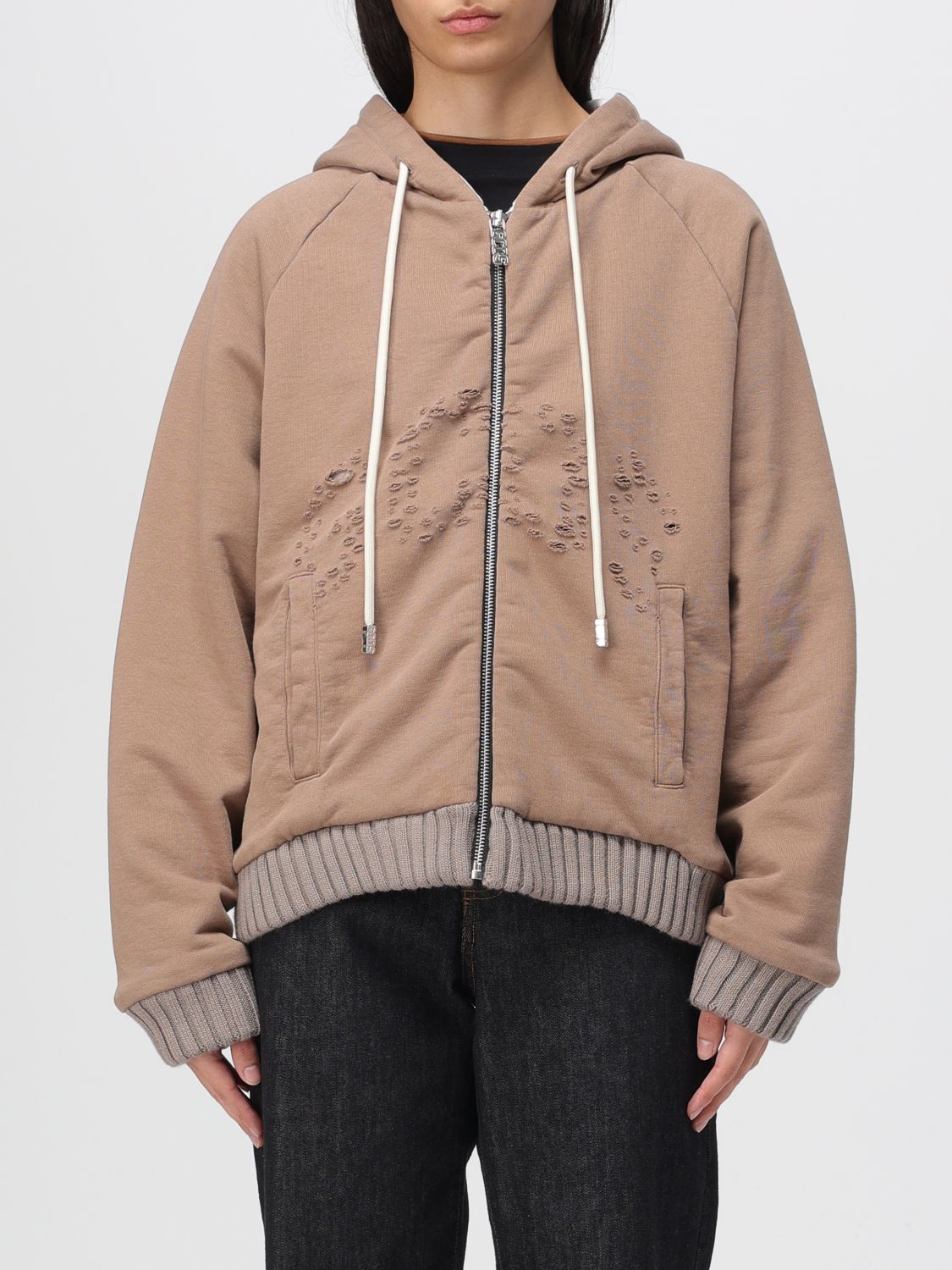 Gcds Sweatshirt Woman Color Beige In Neutral