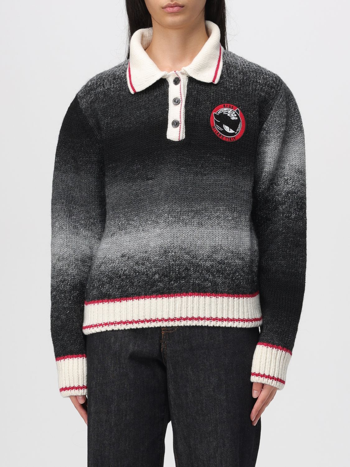 Gcds Polo Collar Embroidered Polo Top In Multi