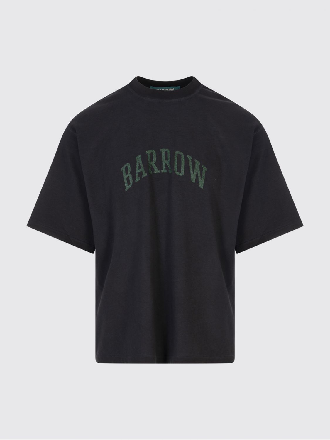 Barrow Logo Printed Crew Neck T-shirt In Gray