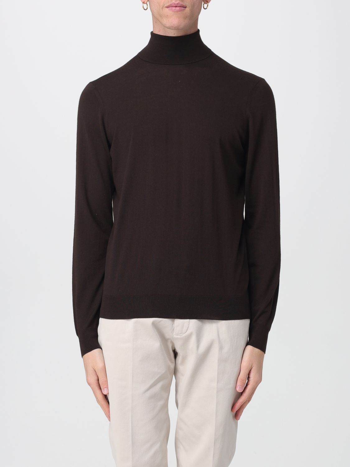 Drumohr Wool Turtleneck Sweater In Black