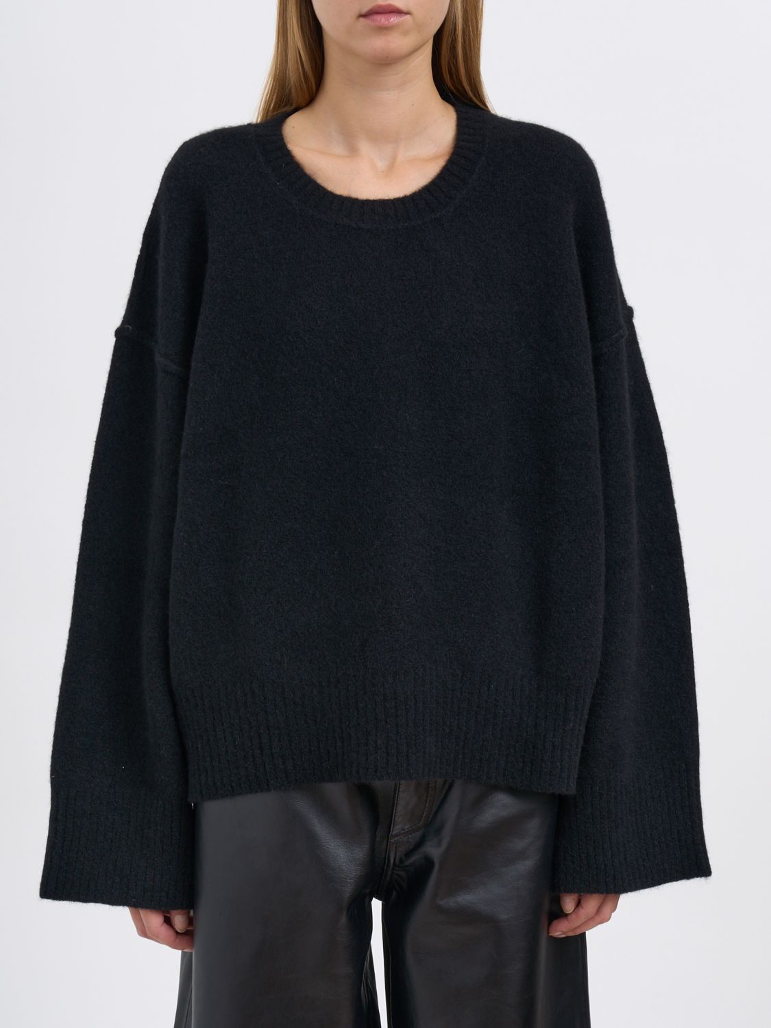 Isabel Benenato Sweater Woman Color Black In Black