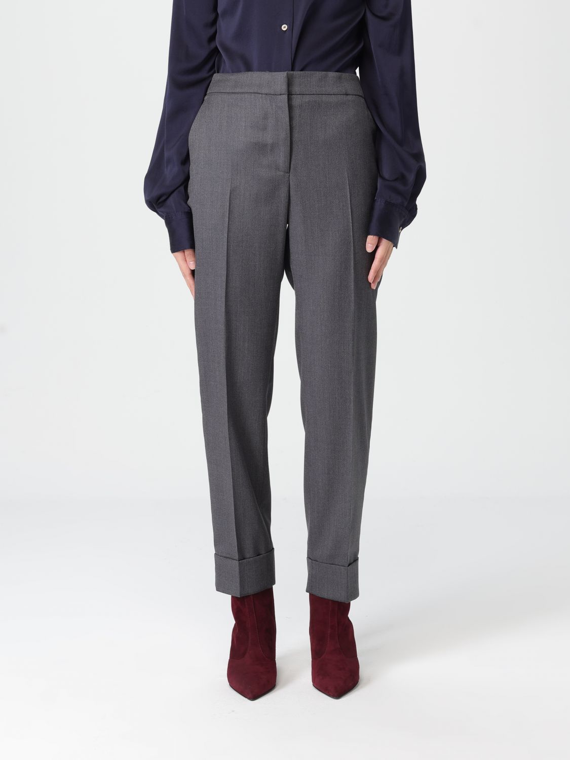 Pt Torino Pants  Woman Color Grey In Gray