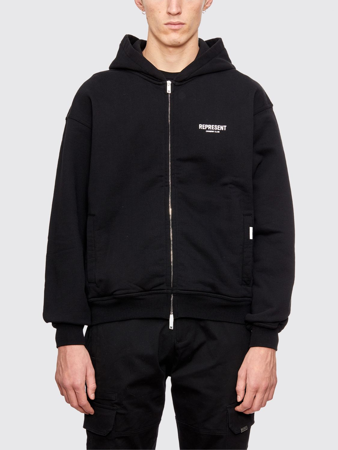 Represent Men's Owners Club Zip Hoodie In Black