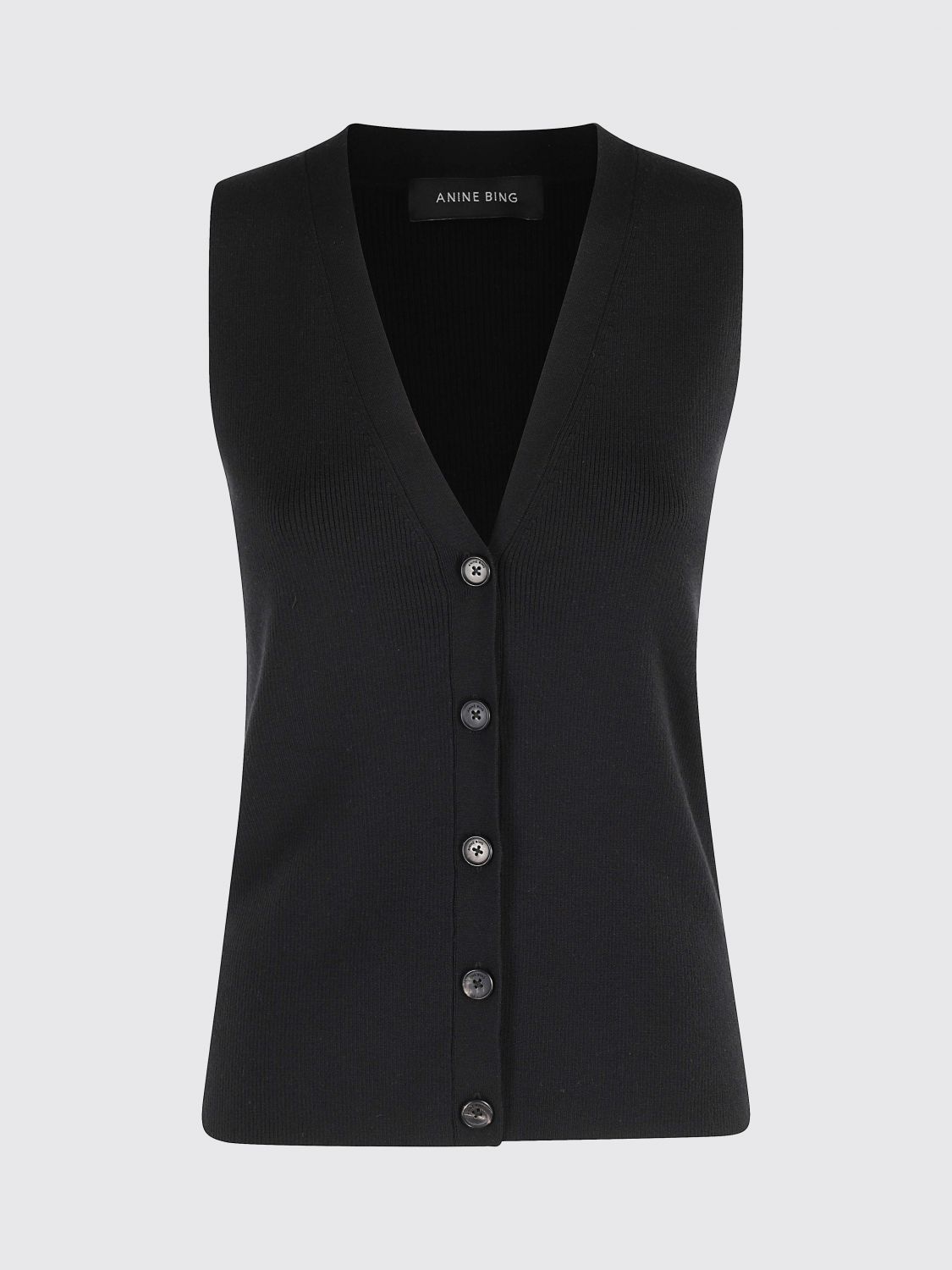 Anine Bing Waistcoat  Woman Color Black In Black