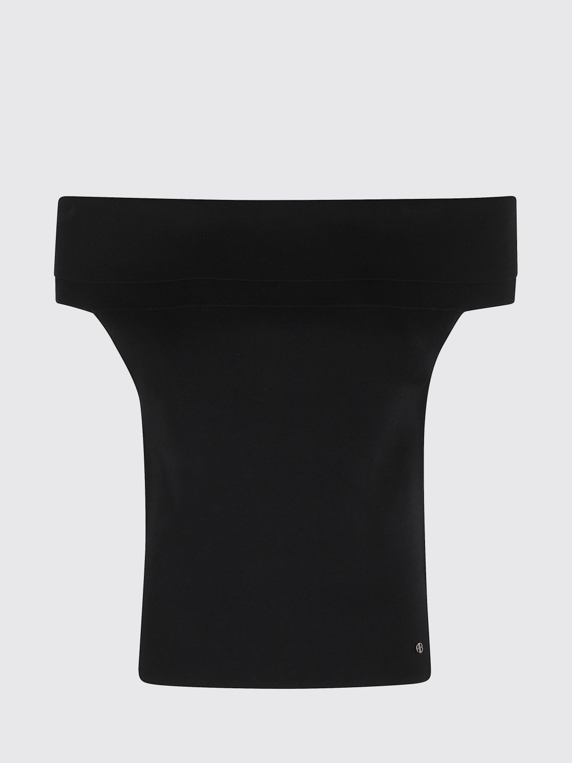 Anine Bing Shoulder Design Fitted Silhouette Soft Stretchable In Black