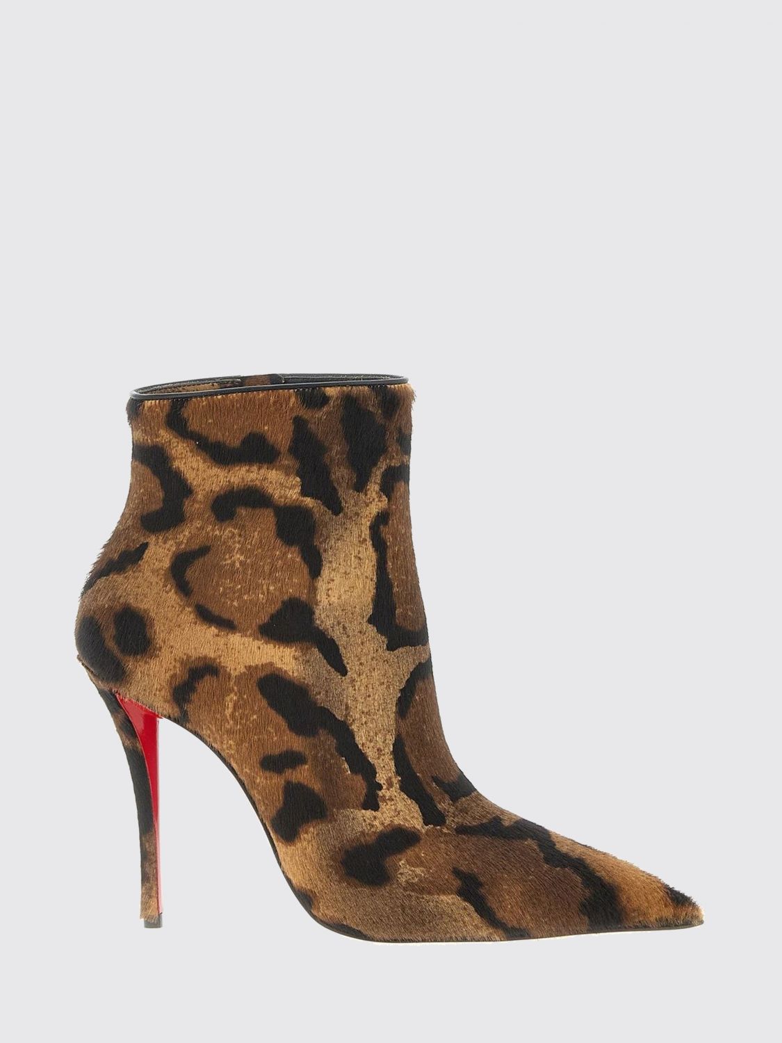 Christian Louboutin Flat Ankle Boot Woman In Brown