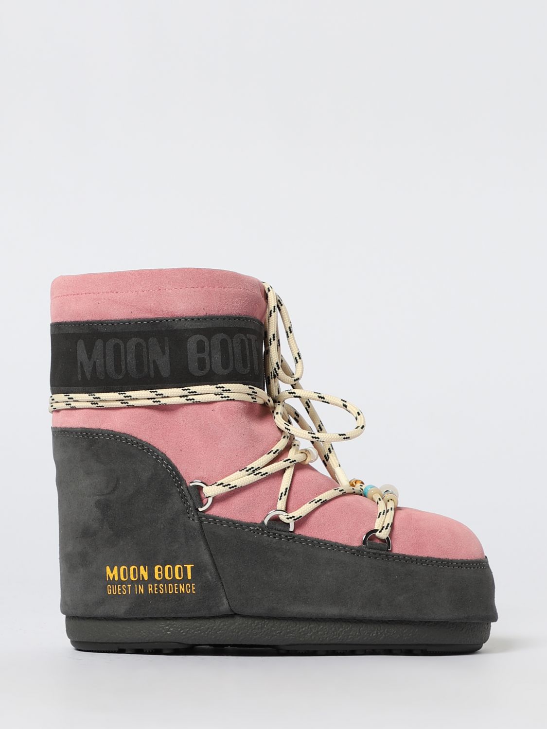 Stivaletto Icon Low Midnight Guest In Residence x Moon Boot in camoscio