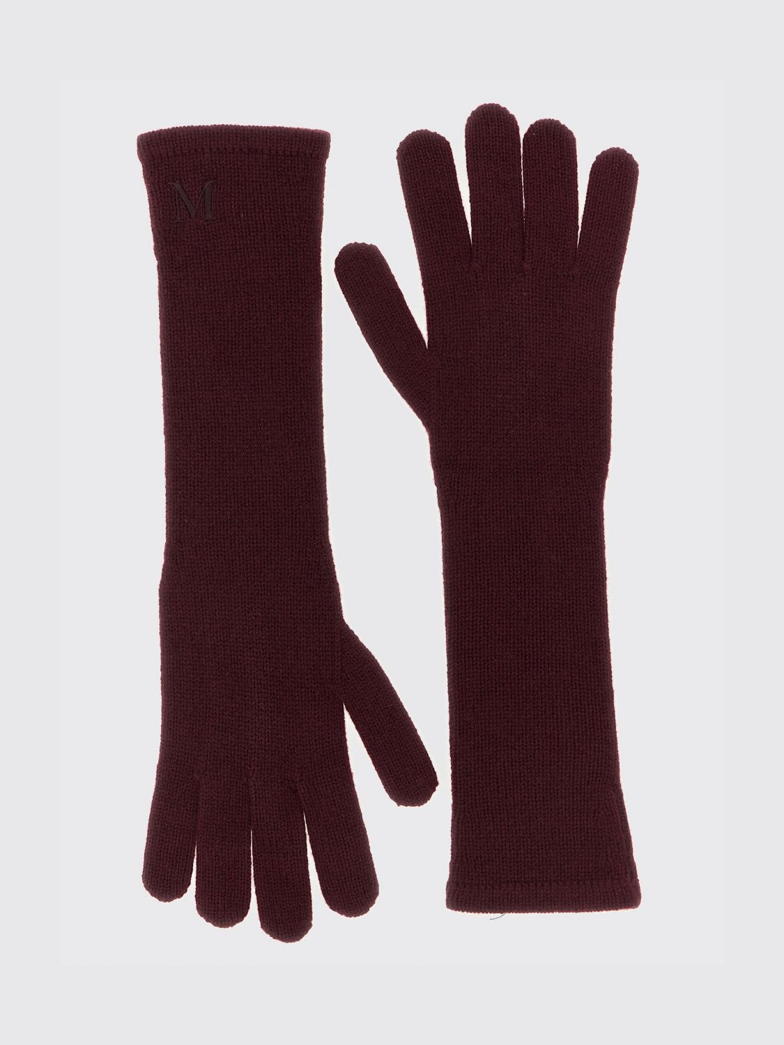 Max Mara Gloves Woman In Burgundy