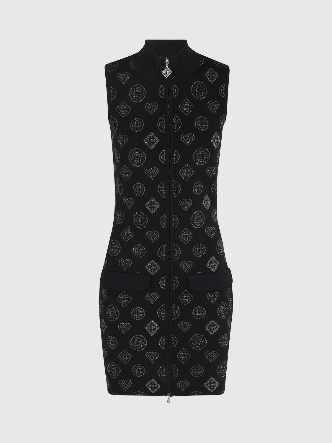 Casablanca Citi Jacquard Dress In Black
