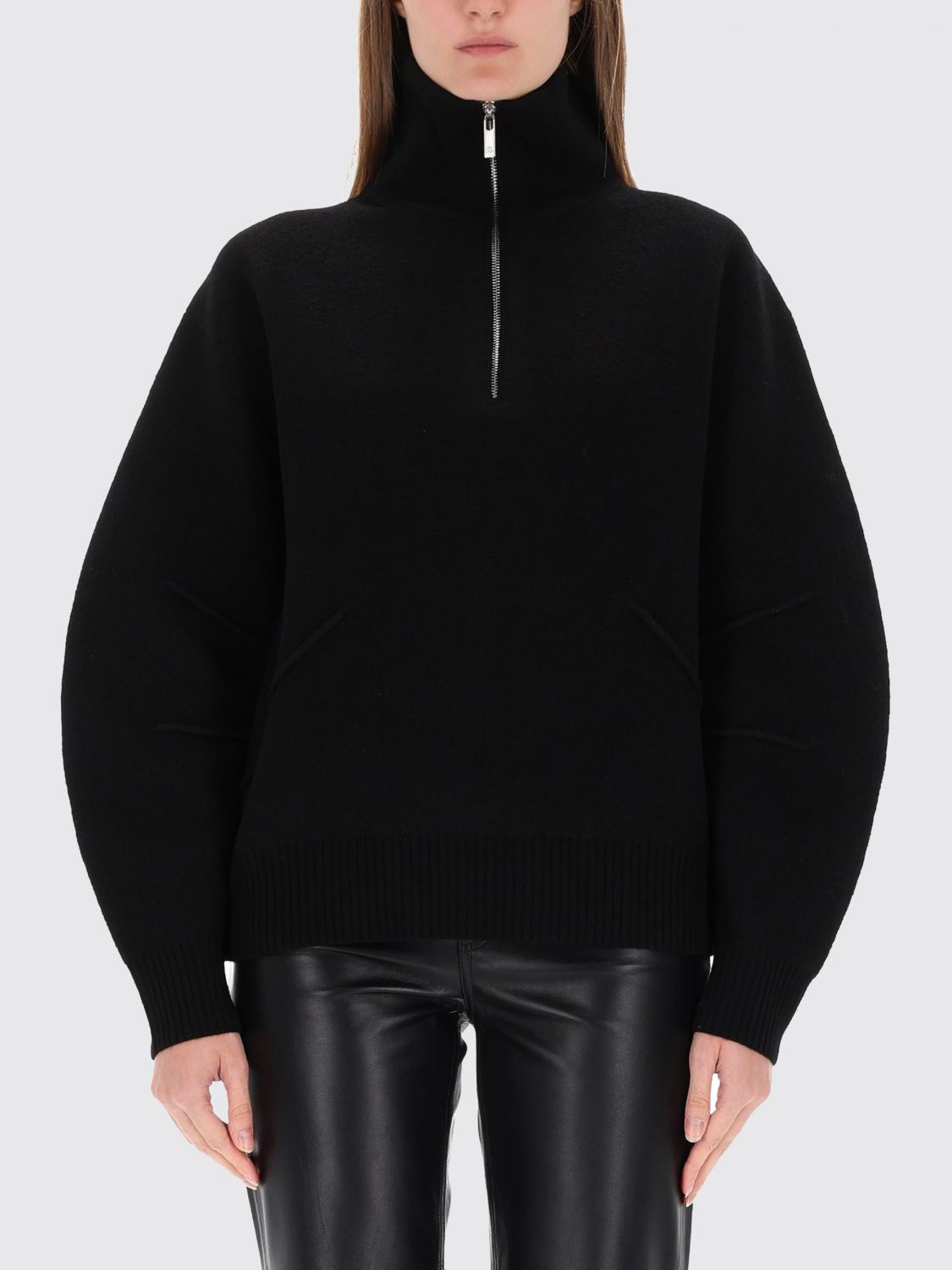 Helmut Lang Zippered "apex" Jersey In Black
