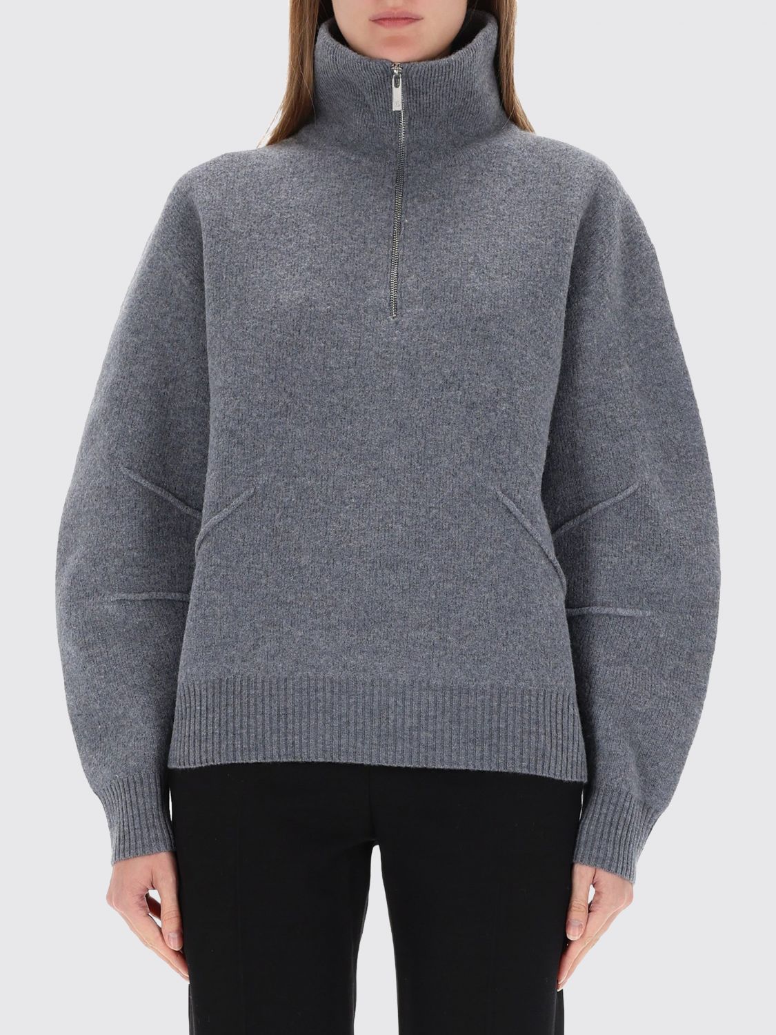Helmut Lang Zippered Apex Jersey In Gray