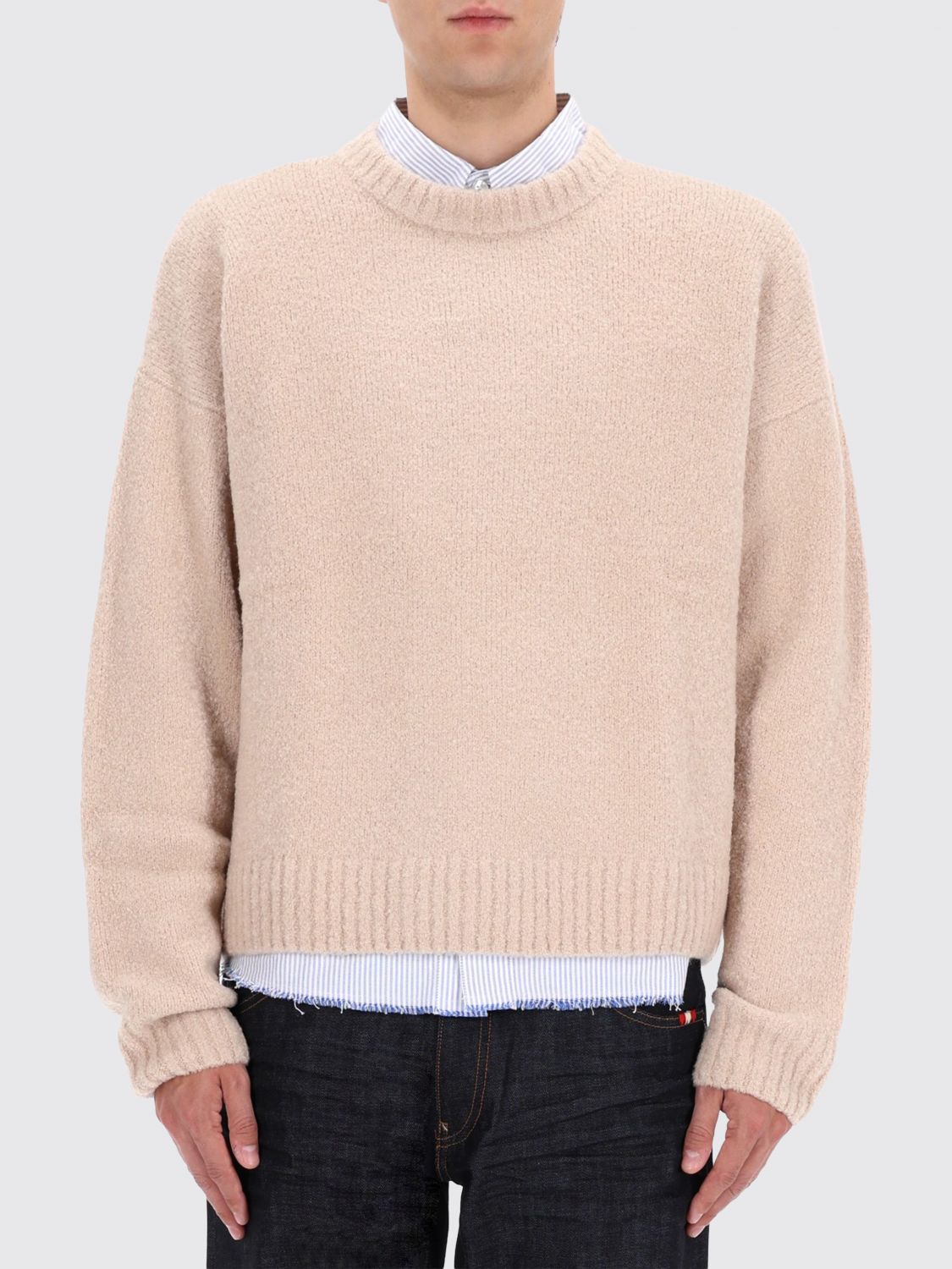 Amish Knitted Pullover In Pink