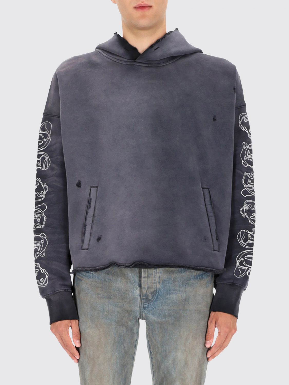 Purple Sweatshirt  Men Color Black In Black