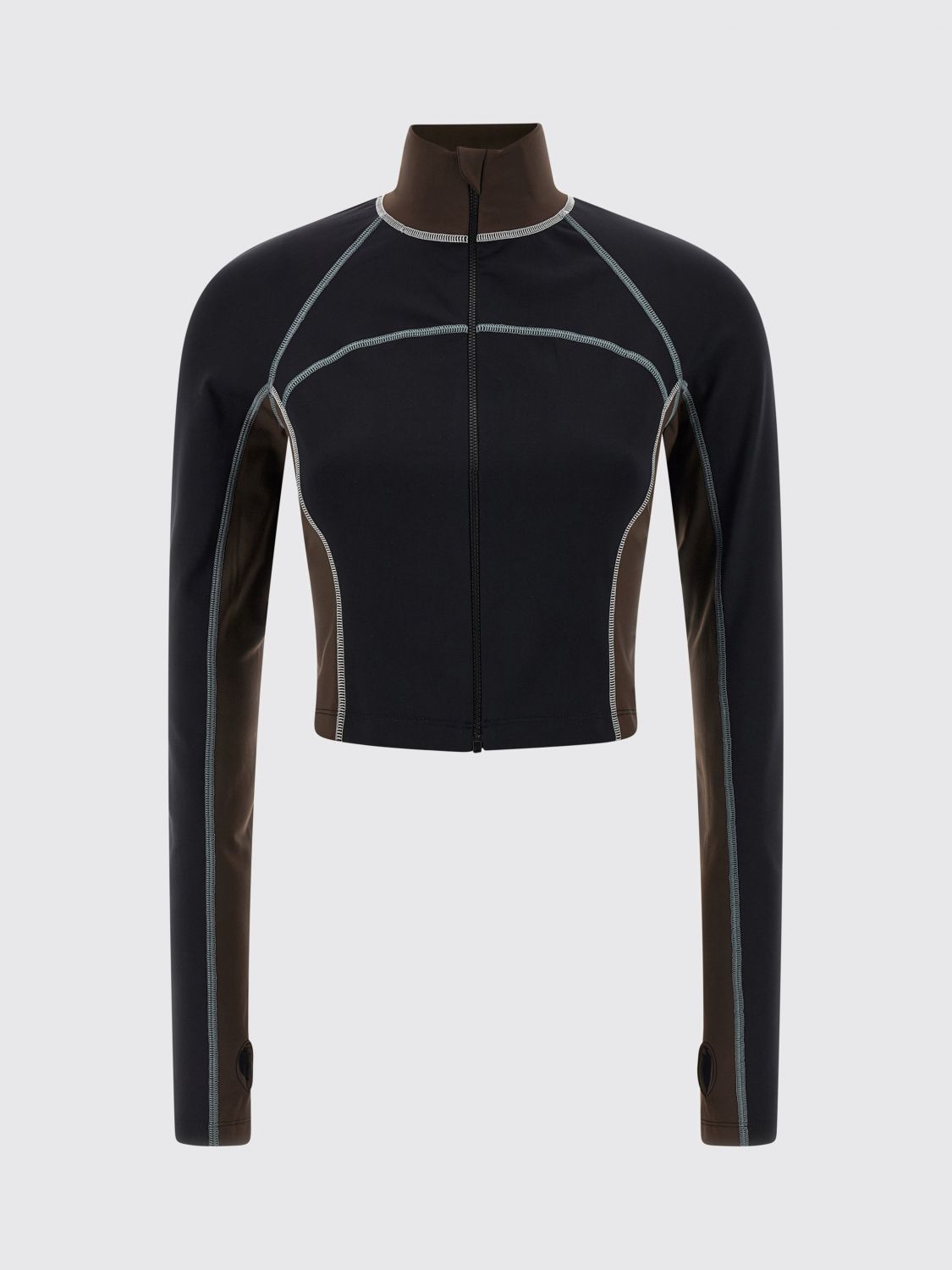 FENDI Top cropped in jersey stretch