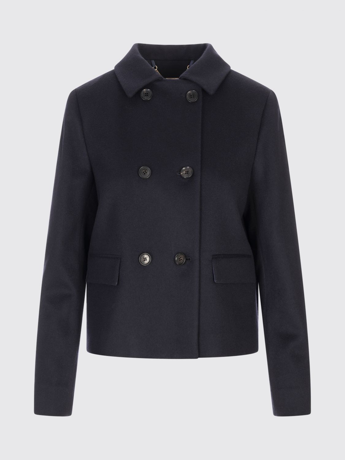 Kiton Coat Woman Color Blue In Blue