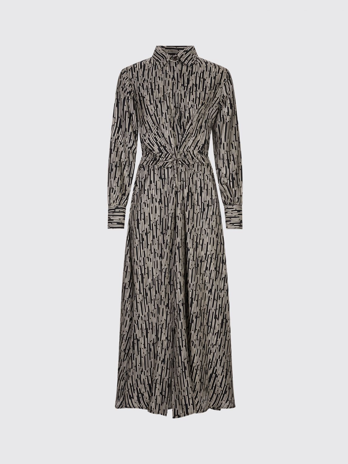 Kiton Dress  Woman Color Black In Gray