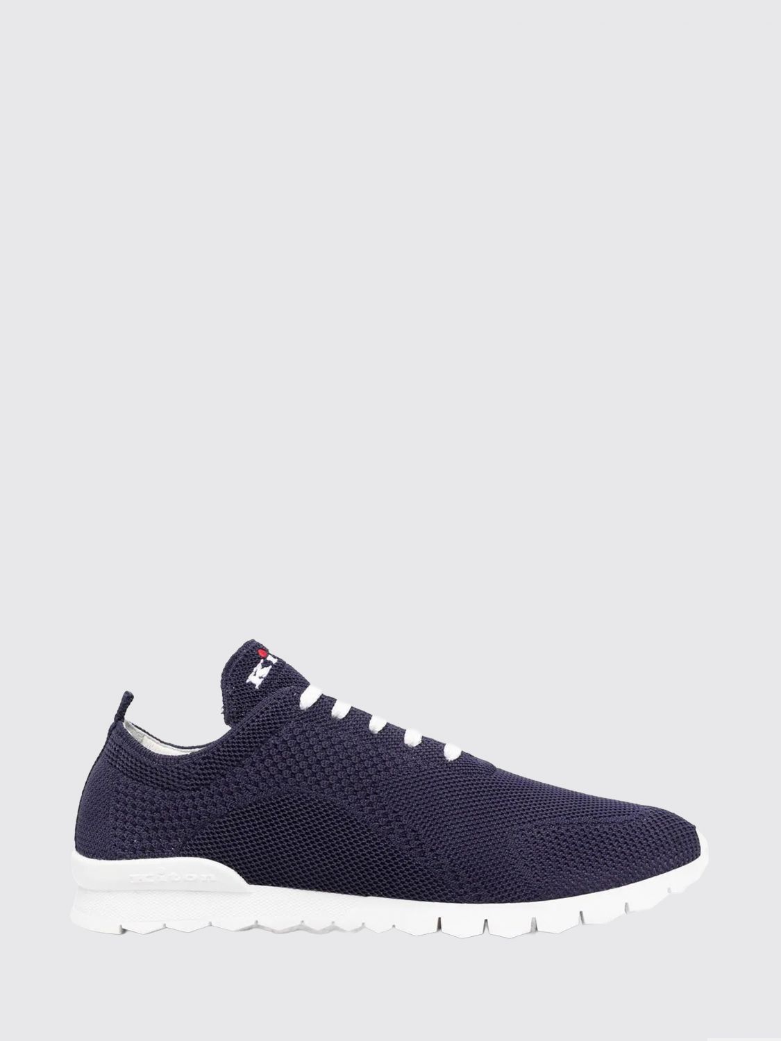 Kiton Embroidered Logo Low-top Sneakers In Navy