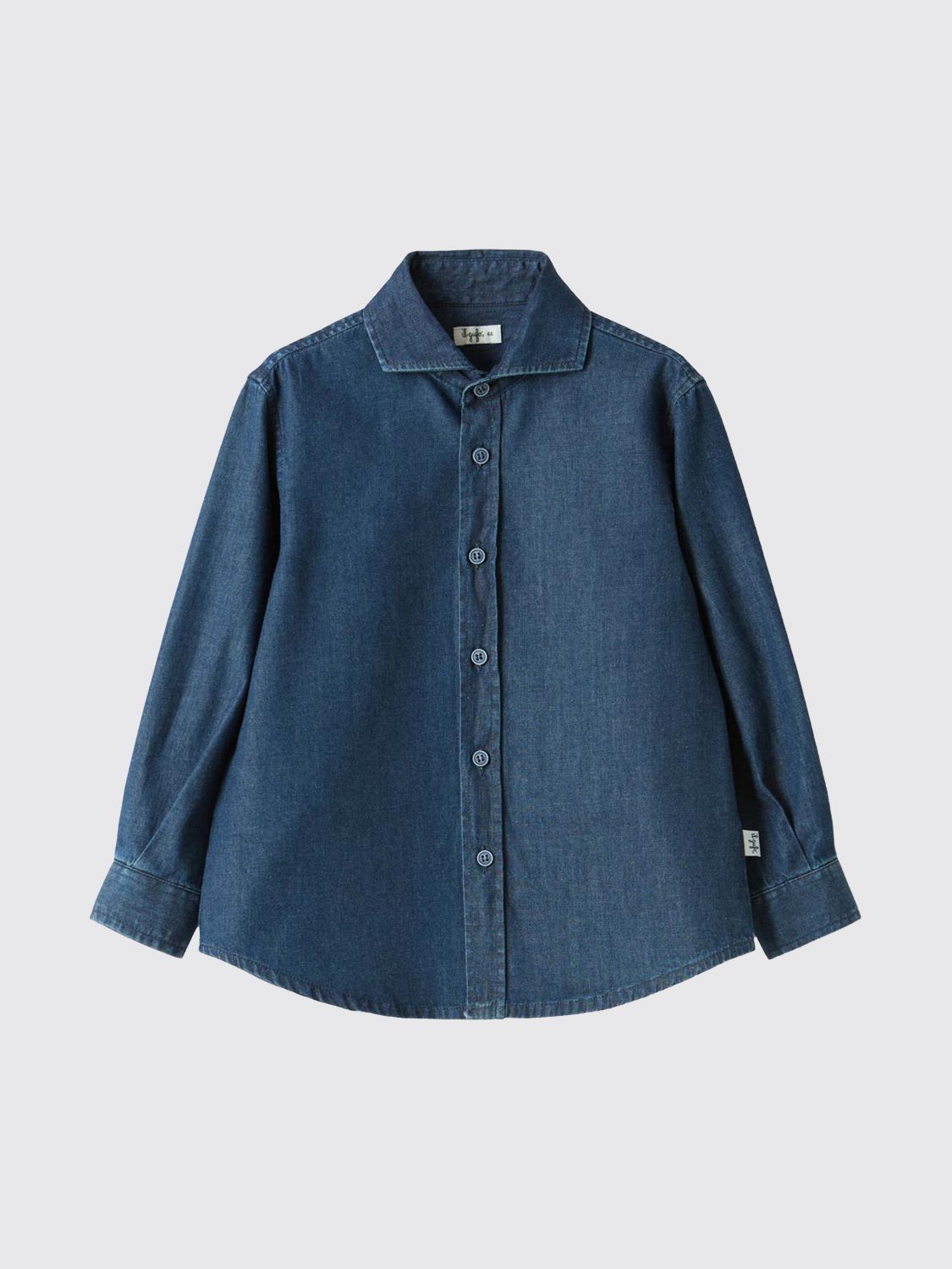 Il Gufo Blue Denim Shirt In Blue