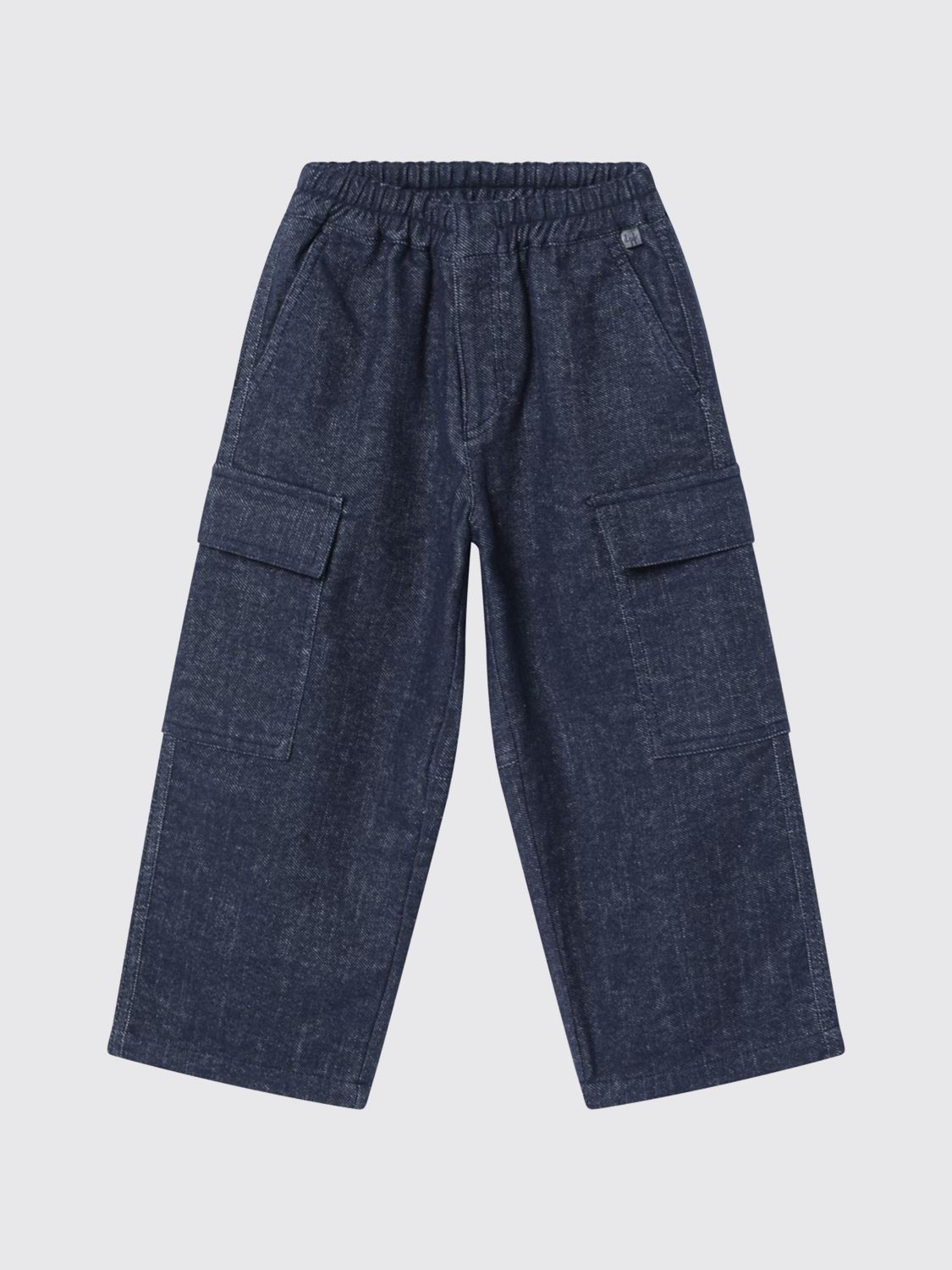 Il Gufo Cotton-blend Cargo Trousers In Blue
