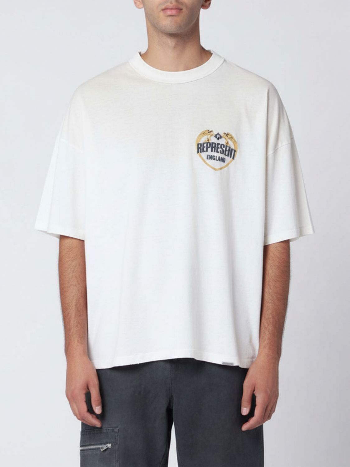Represent Angel Border Print T-shirt In White