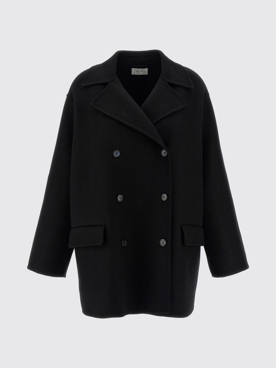 The Row 'azuron' Coat In Black