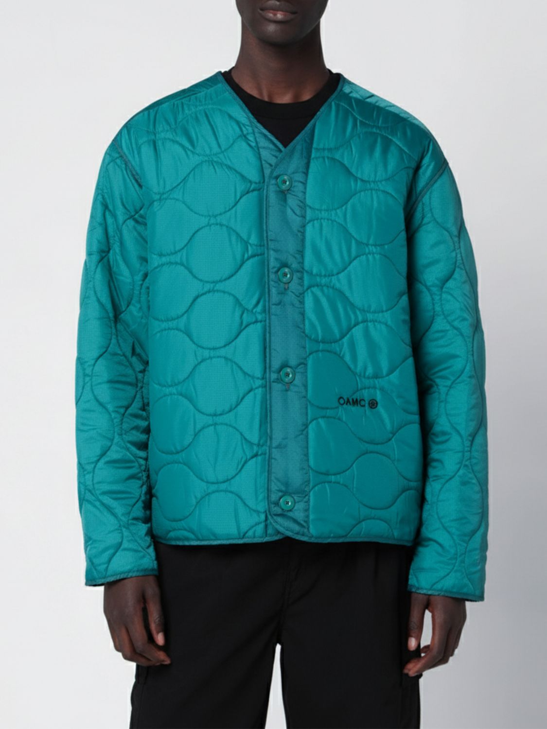 Oamc Forest Green Combat Liner Jacket In Green