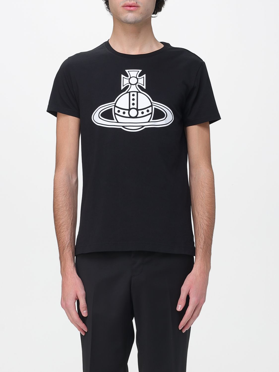 T-shirt in cotone con logo Vivienne Westwood